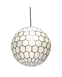 Storied Home Capiz Honeycomb Ceiling Light