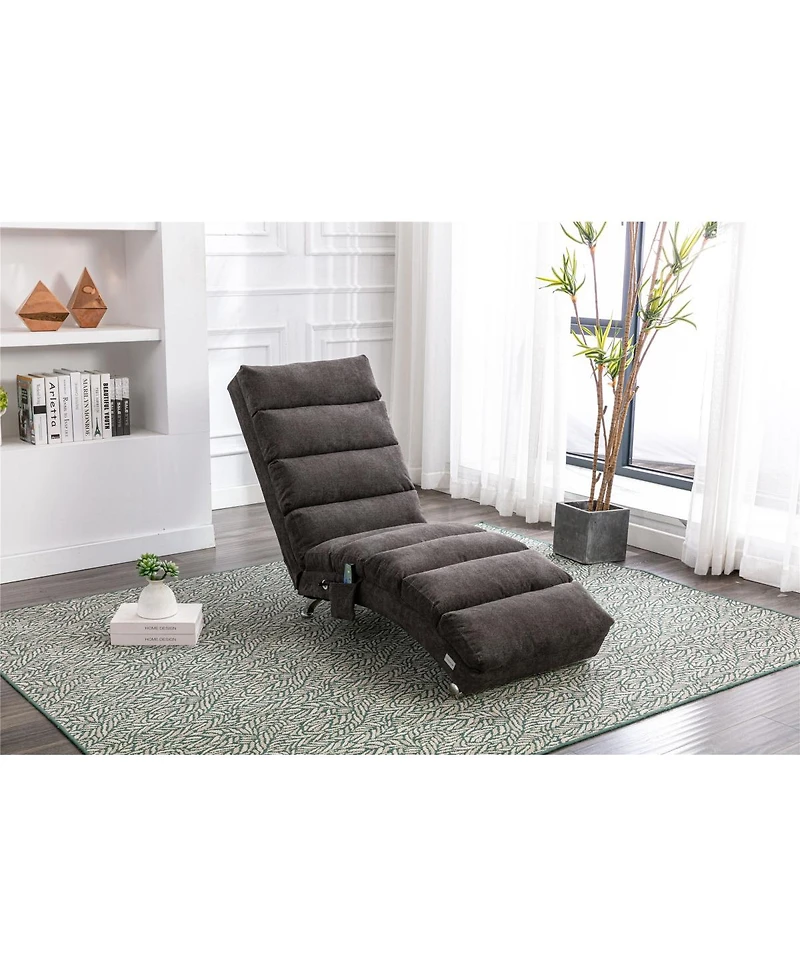 Streamdale Modern Linen Chaise Lounge Chair