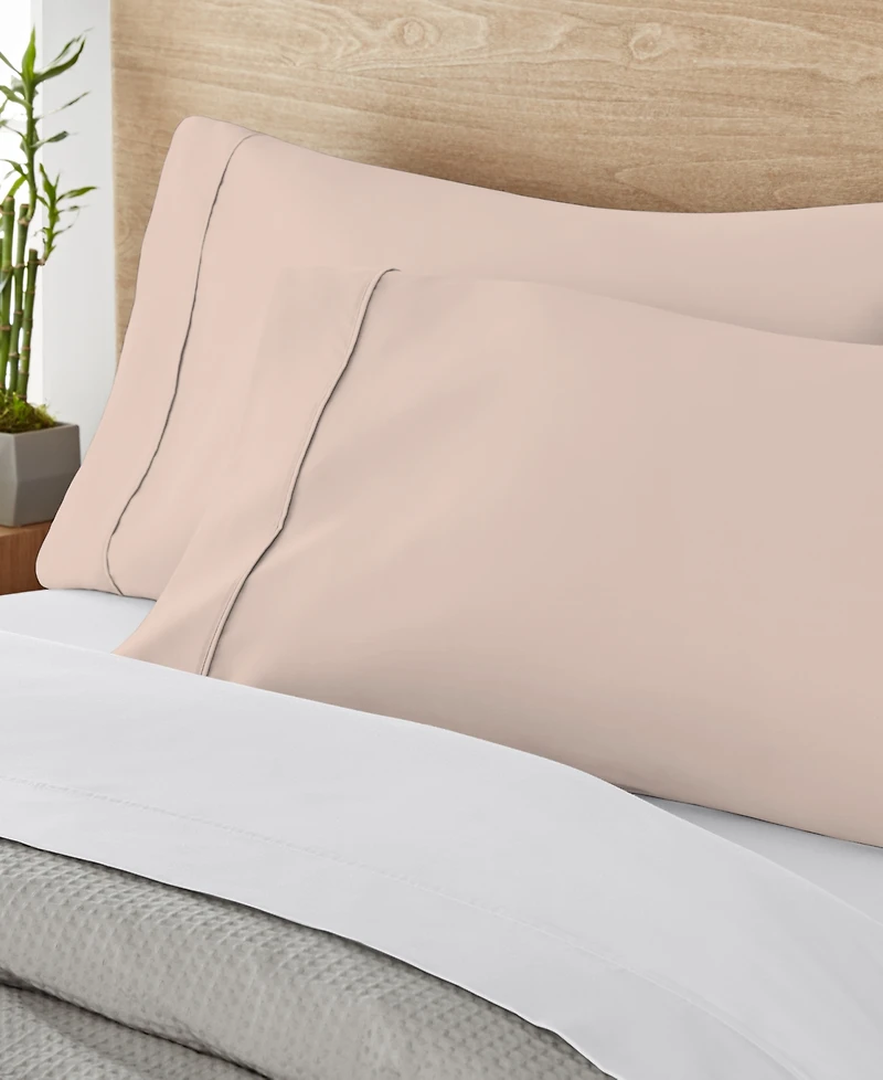 Purity Home 400 Thread Count Cotton Percale Pillowcase Pair