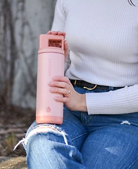 Grosche Alpine Flip 'N Sip Insulated, Leakproof Water Bottle with Straw, 20 Oz