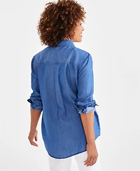 Style & Co Women's Chambray Perfect Shirt, Created for Macy's