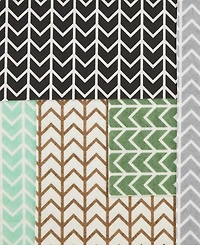 Design Imports Fridge Shelf Liner Collection Non-Adhesive, Cut to fit, Machine Washable, 12x120", Gray Herringbone, 2 Piece