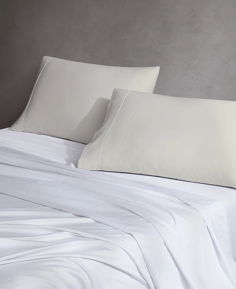 Purity Home 400 Thread Count Wrinkle Resistant Cotton Sateen Pillowcase Pair, Standard