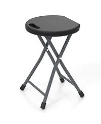Gymax 18''H Folding Stool Portable & Foldable Camping Chair w/ Built-in Handle