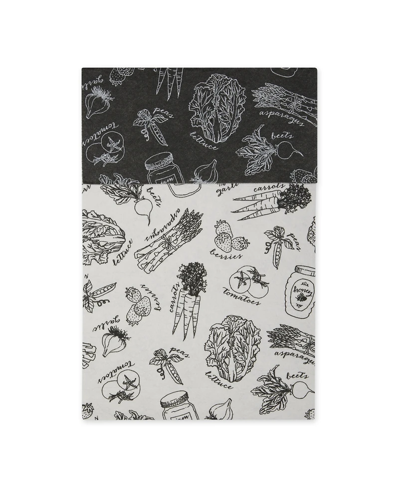 Design Imports Fridge Liner Collection Non-Adhesive, Cut to Fit, 12x24", Black Market Print, 6 Piece