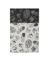 Design Imports Fridge Liner Collection Non-Adhesive, Cut to Fit, 12x24", Black Market Print, 6 Piece
