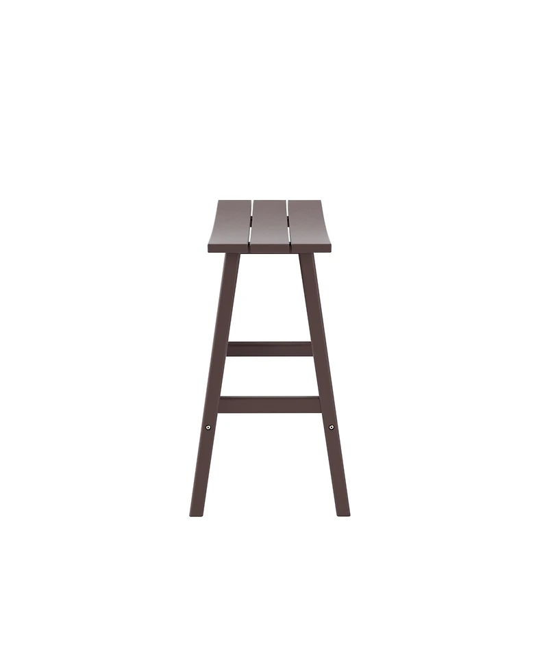 WestinTrends Outdoor Patio Adirondack Bar Height Stool Saddle Seat Chair Set of 2