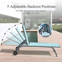 Streamdale Turquoise Blue Outdoor Chaise Lounge Set