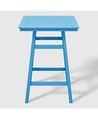 WestinTrends 42" Square Outdoor Patio Bistro Bar Table With Umbrella Hole