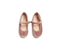 Childrenchic Girls Classic Velvet Mary Janes Rose