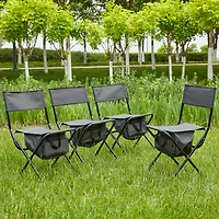 Streamdale Furniture 4-Piece Folding Outdoor Chair With Storage Bag, Portable Chair For Indoor, Outdoor Camping