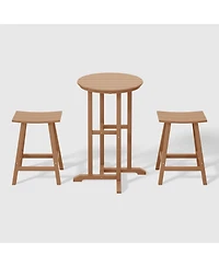 WestinTrends Outdoor Patio Counter Height Bar Stools Bistro Table Set