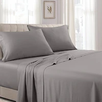 Egyptian Linens Low Profile (7-10 Inches) Sheet Set 100% Cotton Sateen Made Usa
