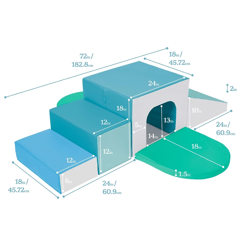 ECR4Kids SoftZone Single Tunnel Maze, Assorted