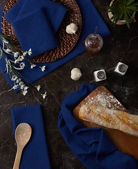 Design Imports Cotton Kitchen Collection Dishtowel Set, 18x26", Blue, 6 Piece