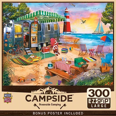 Masterpieces Campside - Oceanside Camping 300 Piece Ez Grip Puzzle