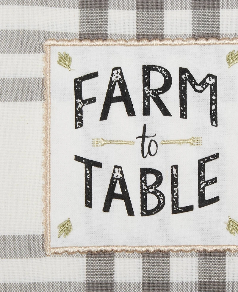 Design Imports Home Sweet Farmhouse Kitchen Collection, Dishtowel Set, 18x28", Gray, 4 Count