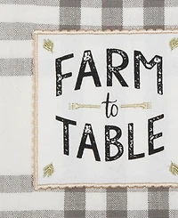 Design Imports Home Sweet Farmhouse Kitchen Collection, Dishtowel Set, 18x28", Gray, 4 Count