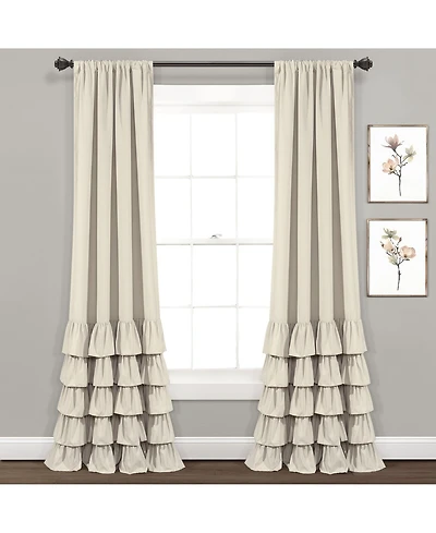 Lush Decor Allison Ruffle Window Curtain Panels