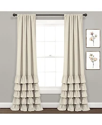 Lush Decor Allison Ruffle Window Curtain Panels