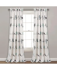 Lush Decor Rowley Birds Light Filtering Window Curtain Panels