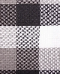 Design Imports Tri-Color Check Collection Kitchen, Dishcloth Set, Black, 4 Piece