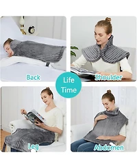 Caromio Weighted Electric Heating Pad for Neck and Shoulders, 24"x33"