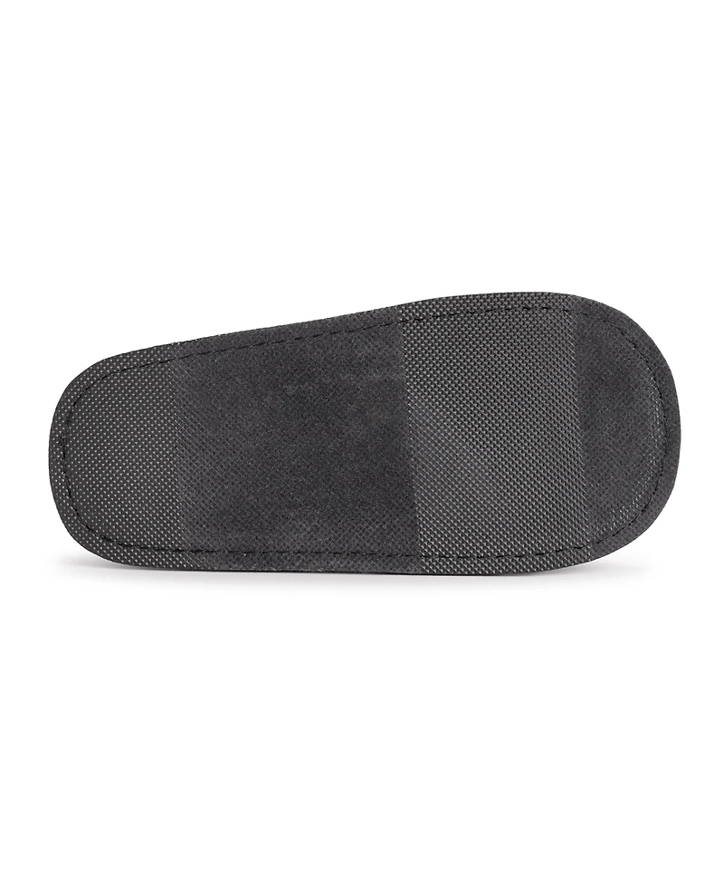 Softones By Muk Luks Unisex Adjustable Velour Slipper, Grey