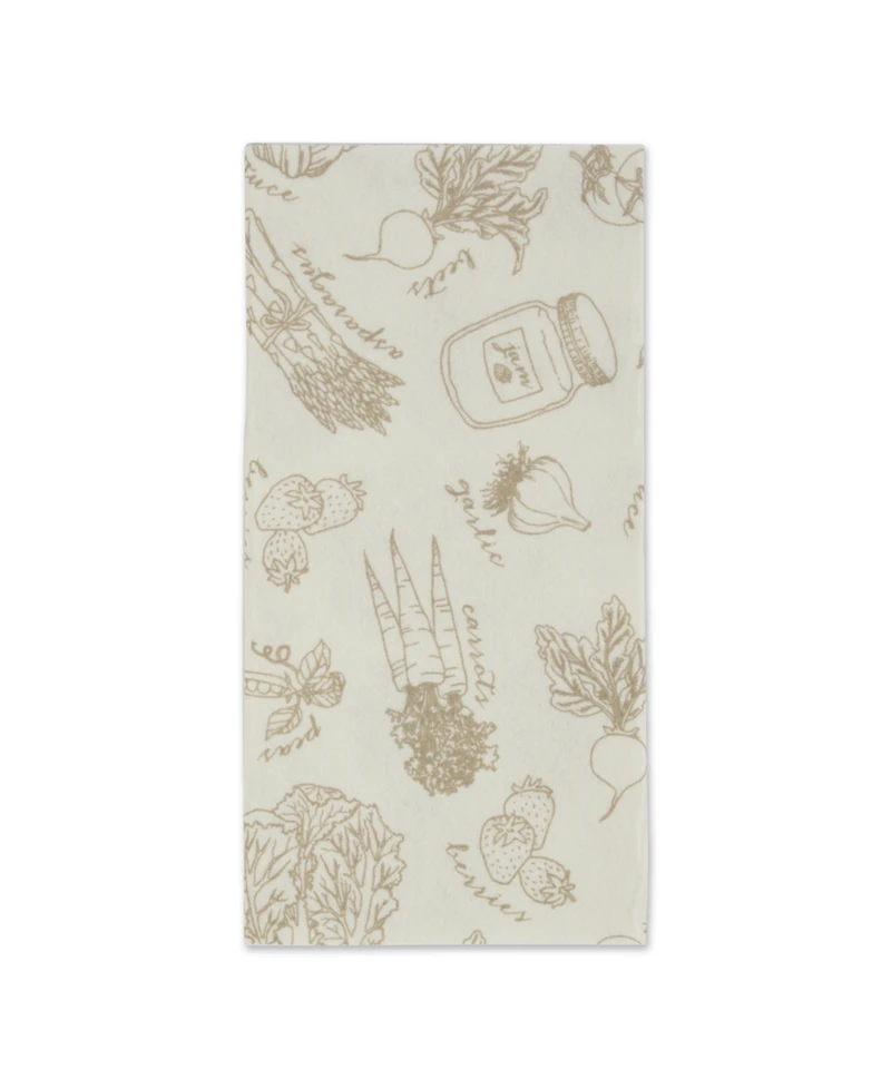 Design Imports Fridge Liner Collection Non-Adhesive, Cut to Fit, 12x24", Cream Market, 6 Piece