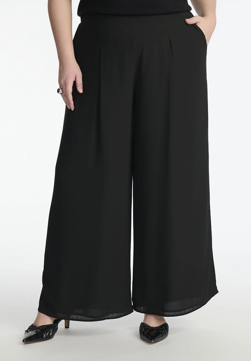 Eloquii Women's Plus Size Wide Leg Pant