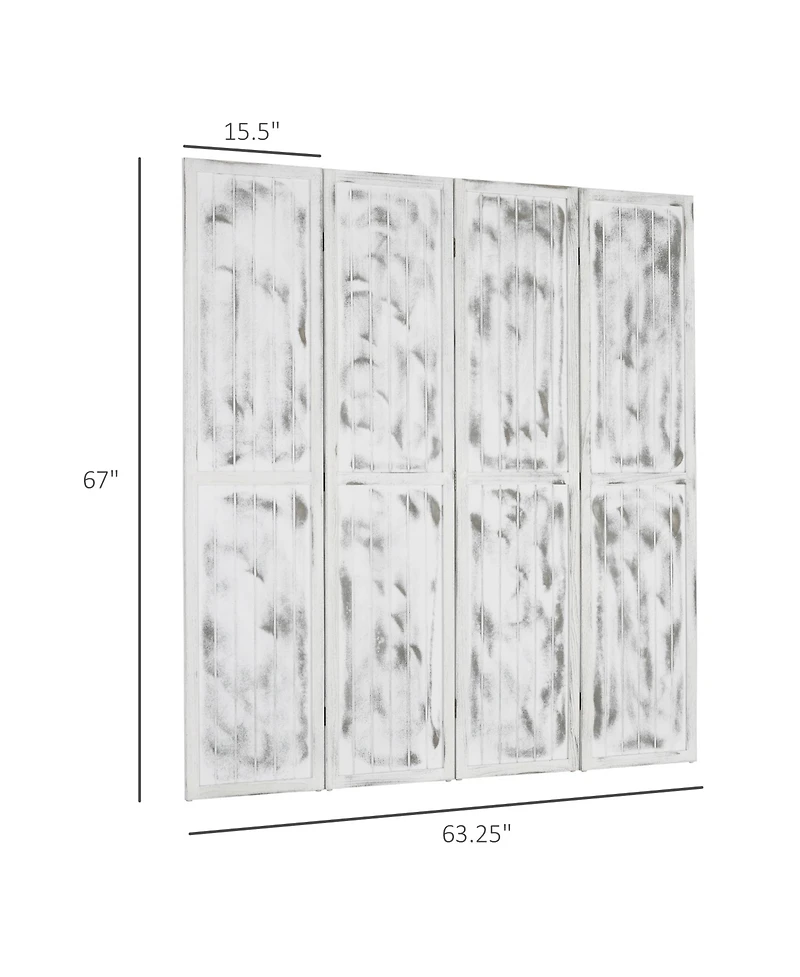 Homcom 5.5' 4 Panel Room Divider Folding Privacy Screen Panels,