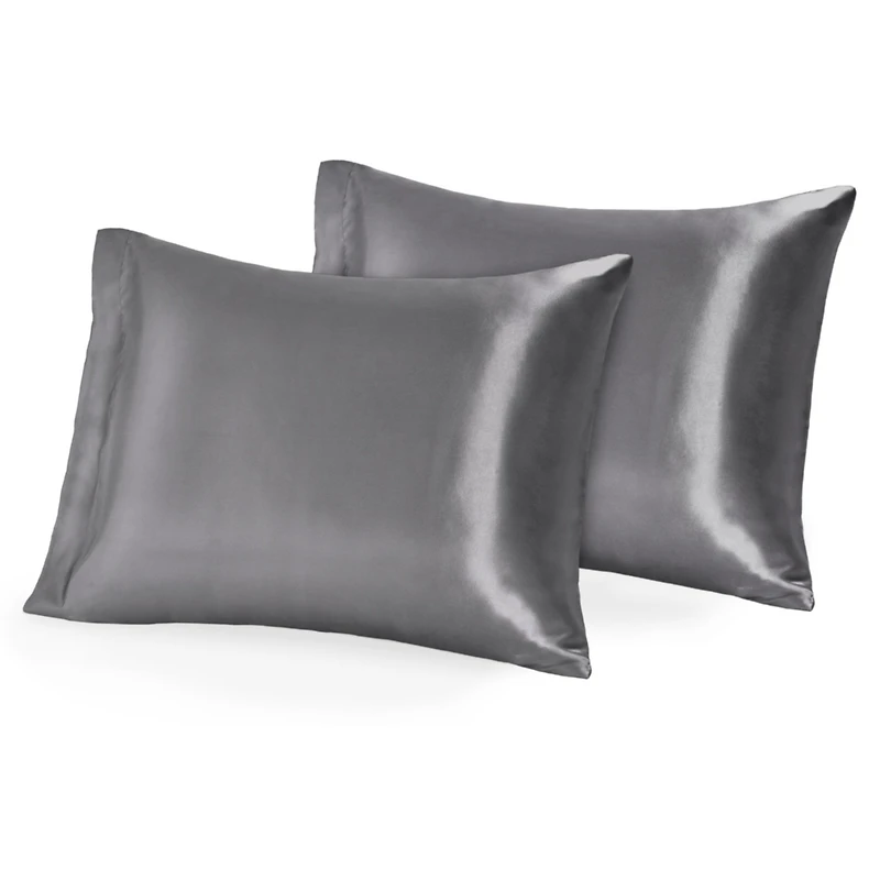 Bare Home Mulberry Silk Pillowcase Set, Zipper Closure, Standard