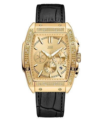 Jbw Men's Echelon Diamond (1/4 ct. t.w.) Watch in 18k Gold-plated Stainless Steel 41mm