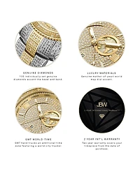 Jbw Men's Jet Setter Gmt Multi 18K Gold-Plated Stainless Steel Bracelet Watch 46mm