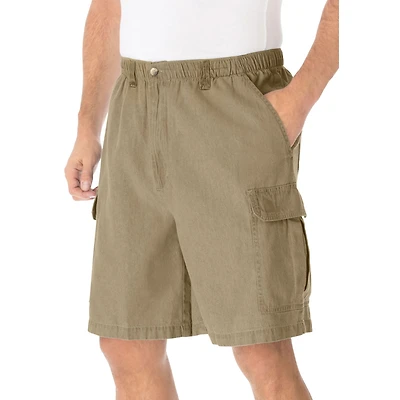 KingSize Big & Tall Knockarounds 8" Full-Elastic Cargo Shorts