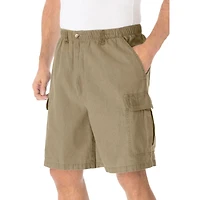 KingSize Big & Tall Knockarounds 8" Full-Elastic Cargo Shorts