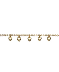 GiGiGirl 14K Gold Plated Bracelet with Dangling Heart Charms for Toddler/Kids