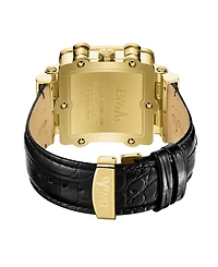 Jbw Men's Phantom Diamond (1 ct.t.w.) 18k Gold Plated Stainless Steel Watch