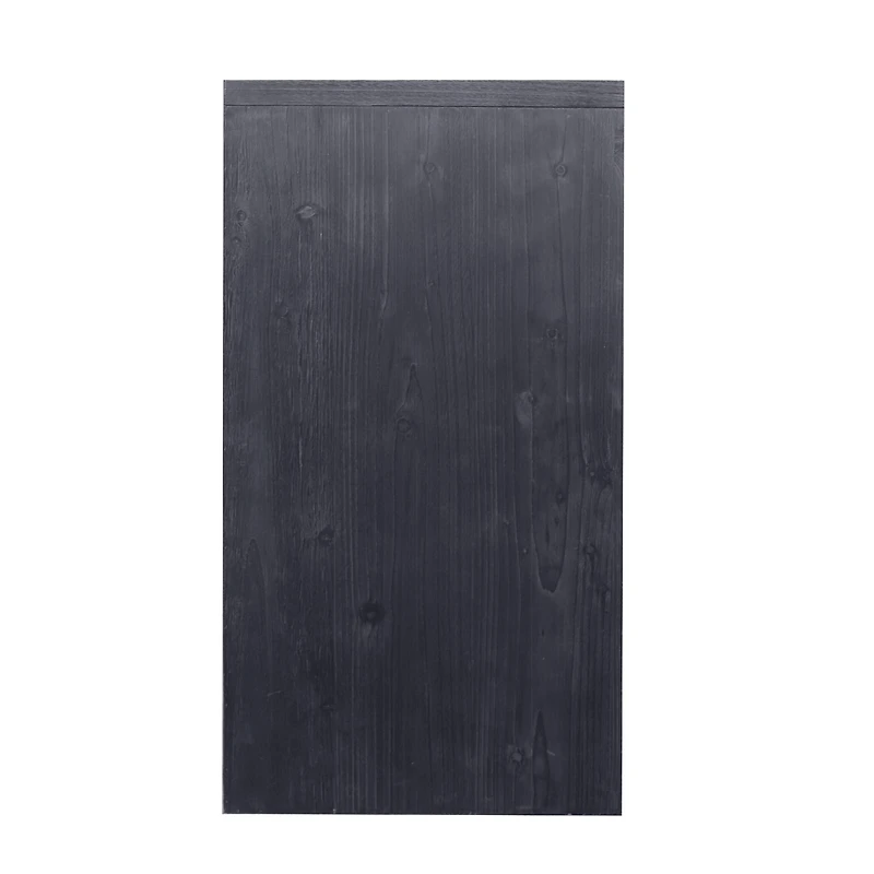 Streamdale Farmhouse Style 4-Door Storage Cabinet in Distressed Black