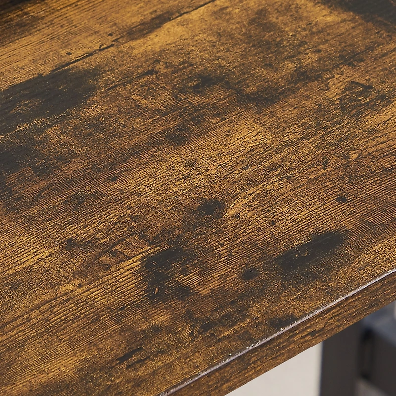 Simplie Fun Rustic Dining & Bar Set, Industrial Style, 43.3"L X23.6"W X 29.9"H