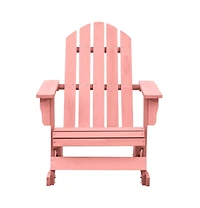 vidaXL Patio Adirondack Rocking Chair Solid Fir Wood Pink