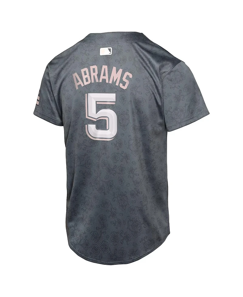 Nike Big Boys and Girls C.j. Abrams Charcoal Washington Nationals City Connect Limited Player Jersey