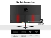 Z-edge UG27 27 inch 1080P Fhd 200Hz 1ms Curved Gaming Monitor, Hdmi 2.1, Dp 1.4