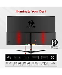 Z-edge 27 inch 2K 2560 x 1440 165Hz 1ms Curved Gaming Monitor