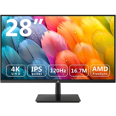 Z-edge 28 inch 4K Ultra Hd 3840x2160 120Hz 4ms Ips Gaming Monitor, Hdmi x2, DisplayPort x2, Support FreeSync