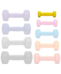 Philosophy Gym Neoprene Dumbbell Hexagon Hand Weights, 1 lb Pair - 2 lb Total
