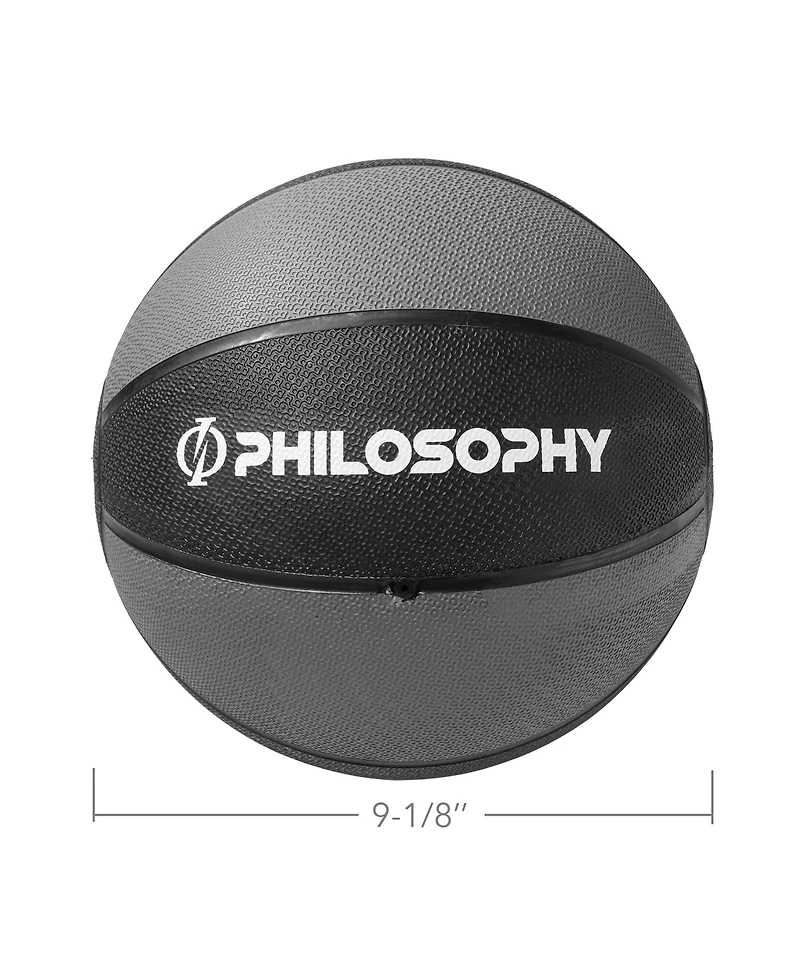 Philosophy Gym Medicine Ball, 12 Lb - Weighted Fitness Non-Slip Ball