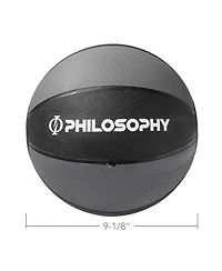 Philosophy Gym Medicine Ball, 12 Lb - Weighted Fitness Non-Slip Ball
