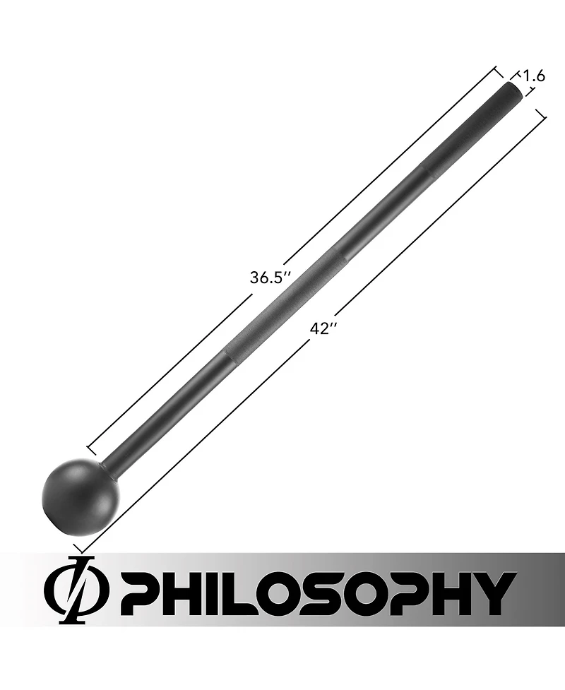 Philosophy Gym Steel Mace Bell 25 Lb, Mace Club for Strength Training, Functional Full Body Workouts