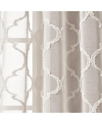 Lush Decor Avon Trellis Grommet Sheer Window Curtain Panels